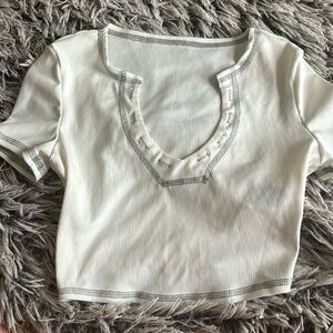 Lowcut White Crop Top